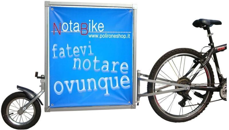 BICICLETAS URBANAS BLOG DE MOVILIDAD remolque publicitario para bici remolque publicitario para bici