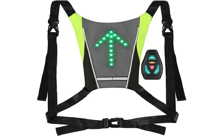 CHALECO DE CICLISMO Y PATINETE CON INTERMITENTES